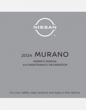 NISSAN MURANO 2024 OWNERS MANUAL